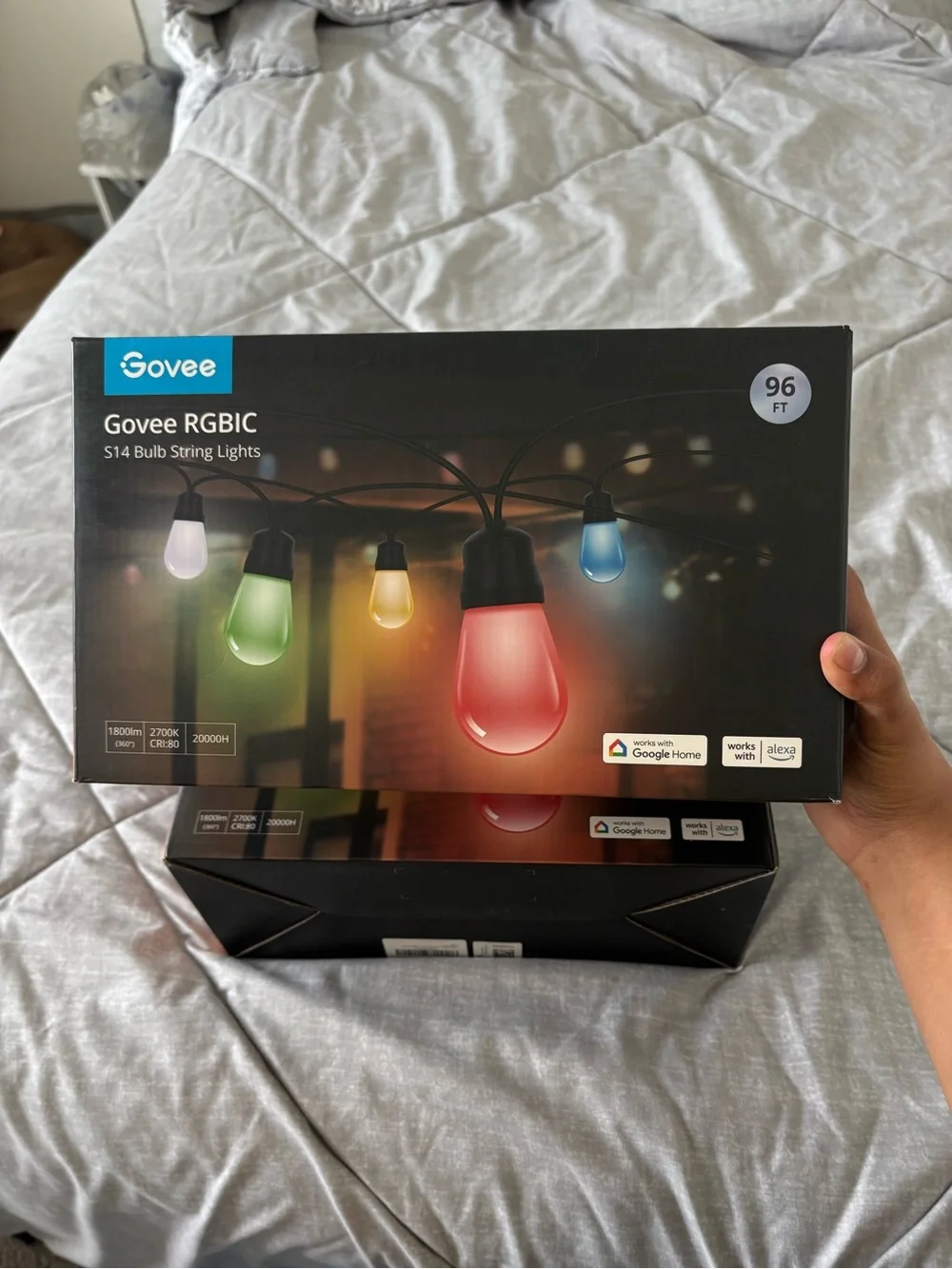 Multicolor S14 Bulb String Lights - 96 ft, RGBIC Party Lights